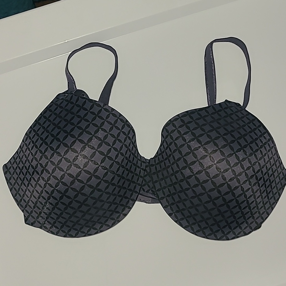 Warner's 36C bra black gray‎ design
